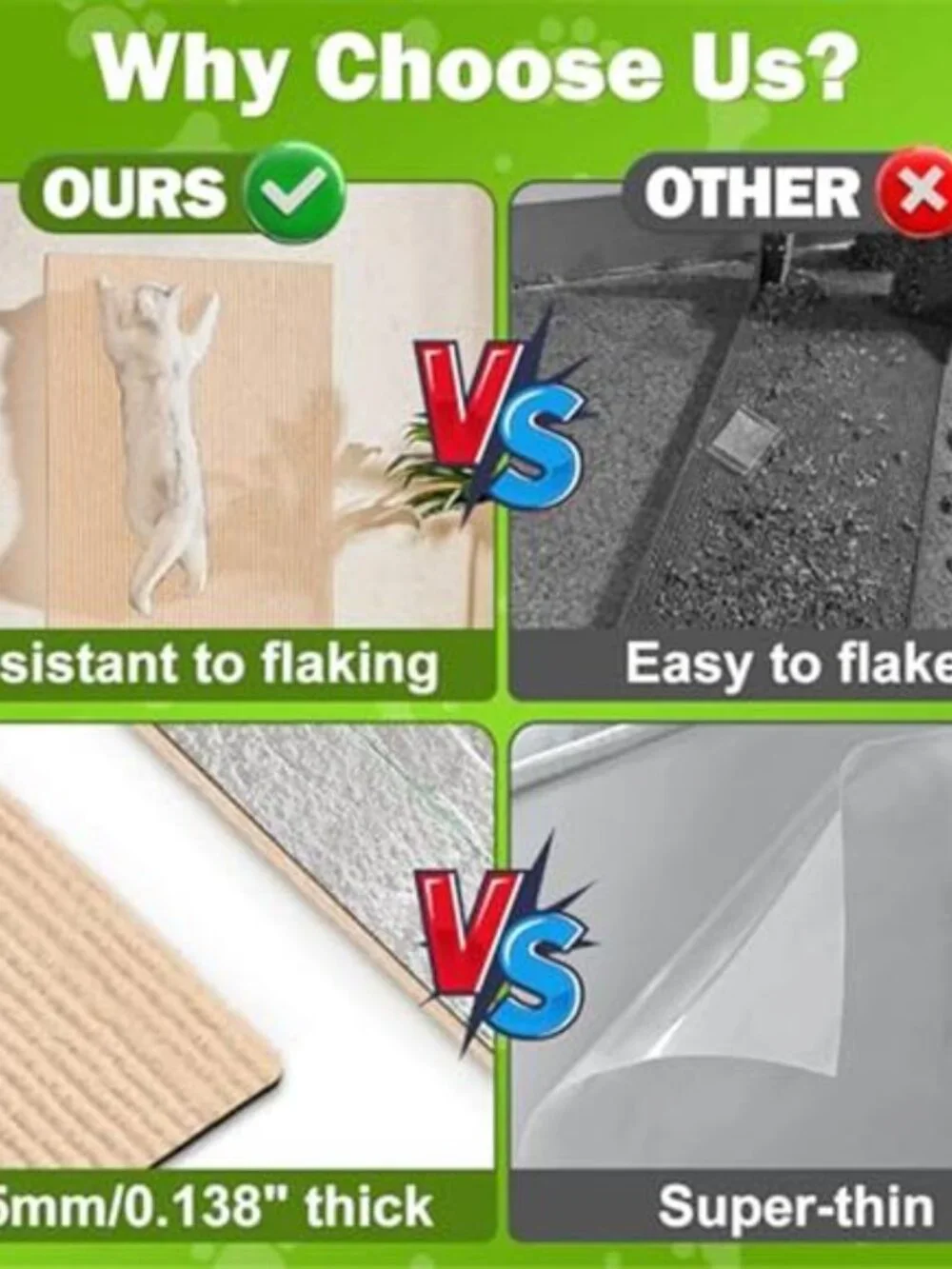Cat Scratch Furniture Protector Felt Mat Adhesive Anti Scratch Couch Wall Guard